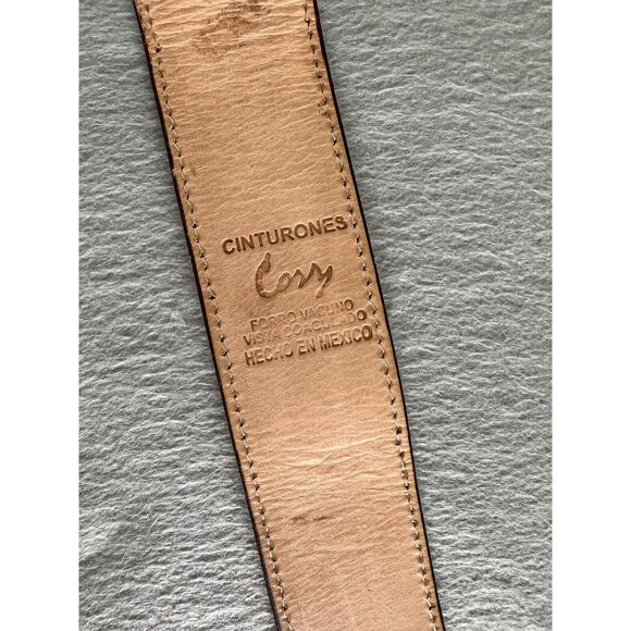 Cinturones Western Leather 50” Belt Spinning Spur‎ Buckle Mens Size 44